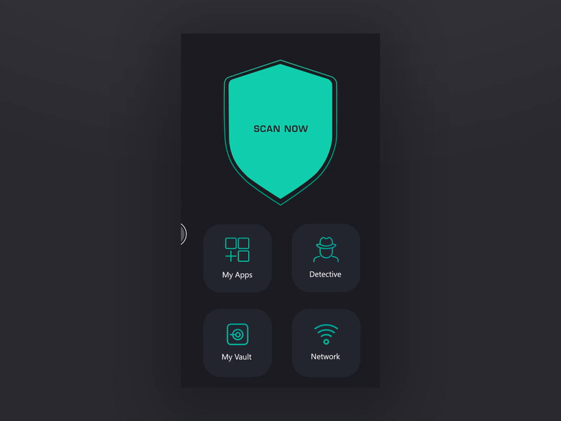Scan animation advertising aftereffects android animation antivirus app dashboad design digital interaction ios mobile design mobile ui scan ui ui design uidesign ux ux ui vector