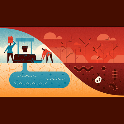 Water Shortage 3 drought illustration vector water