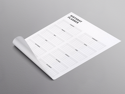 Minimal Birthday Planner Template life planner