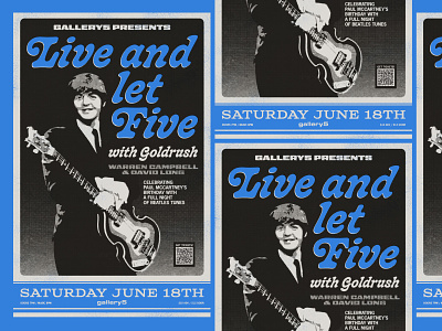 Live and Let Five Gig Poster beatles design gig poster graphic design music paul mccartney richmond rva typography