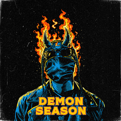 Demon Season artwork demon devil flame illustration tshirtdesign