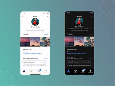 Daily UI #6 - User Profile adobe xd app app design application application ui daily challenge 100 design illustration mobile app mobile app design mobile ui ui