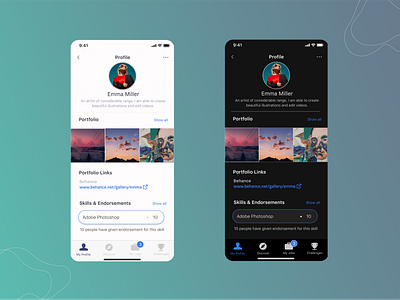 Daily UI #6 - User Profile adobe xd app app design application application ui daily challenge 100 design illustration mobile app mobile app design mobile ui ui