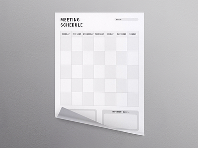 Meeting Schedule Planner Template schedule plan