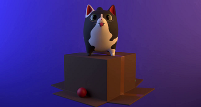 3D Stylized Cat 3d cat stylized
