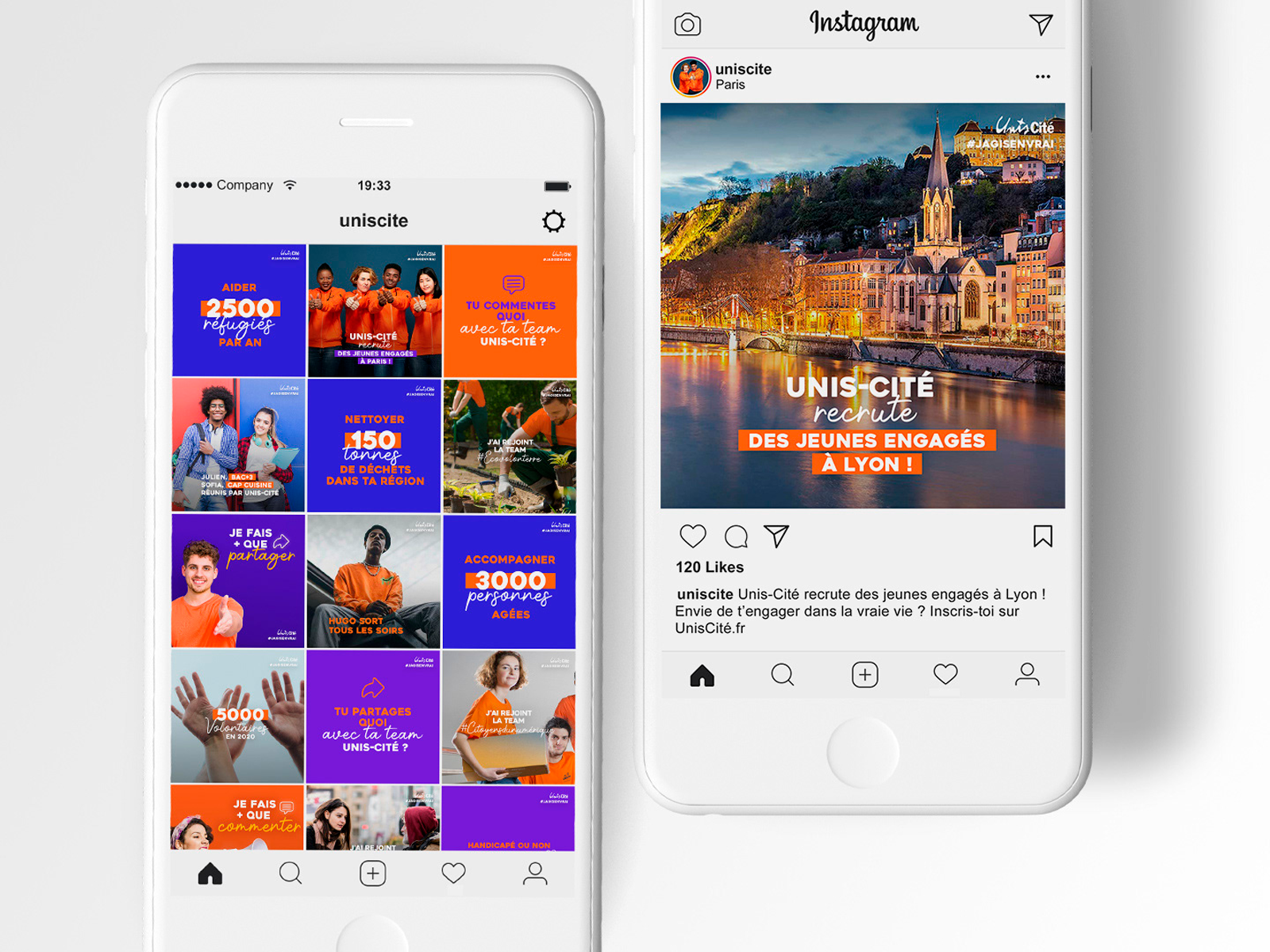 Example of Unis-Cité - Social Media