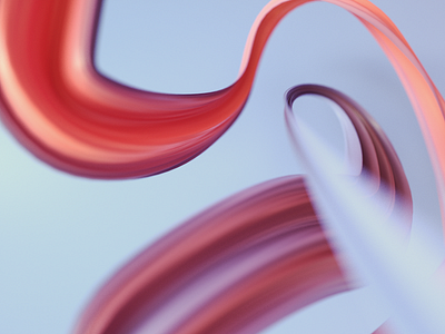 Depth ribbon 3d 3d art 3drender c4d cinema4d depth of field gradient octane octanerender red render swoosh