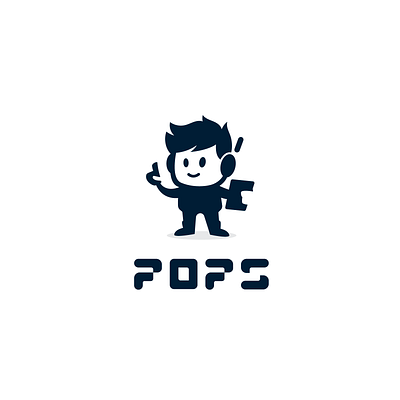 The Smartest Guy In the Room branding character communication data design flat icon logo mascot minimal modern software technology vector