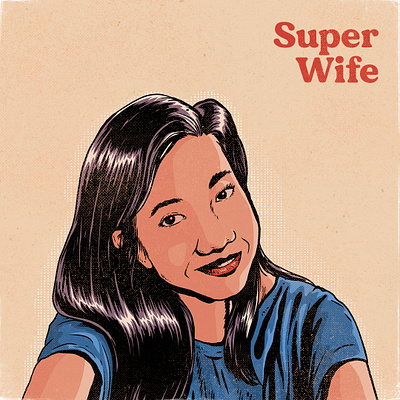 superwife artwork design illustration vintage