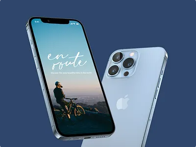 EN ROUTE - Cycling Community App UI Design branding design graphic design typography ui