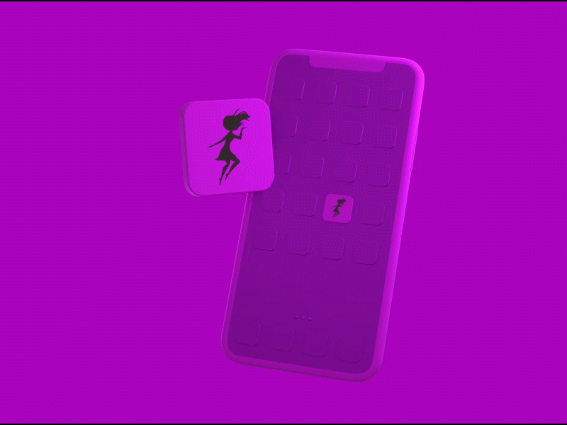 Play Beauty Supply App Icon 3d app app design app icon app icon design apple cinema 4d clean design floating floating icon graphic design ios minimal monochromatic motion motiongraphics purple render render 3d