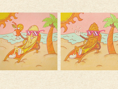 Hot Bananas 1930 1930s banana bananas cartoon cartoon character cartoon illustration cartoons character character design characterdesign characters funny character funny illustration illustration illustration art procreate summer sun vintage