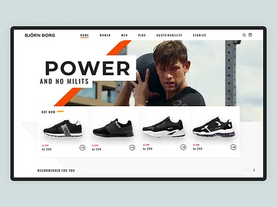 Björn Borg Landing Page Redesign Concept bjorn borg clothing company landing page studies sweden swedish ui design user interface user interface design