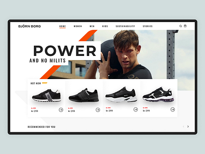 Björn Borg Landing Page Redesign Concept bjorn borg clothing company landing page studies sweden swedish ui design user interface user interface design