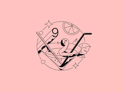 Team Buildnig 2d art branding building chilling cocktail cool design flamingos illustration love newsletter party pool summer team teamwork vector work