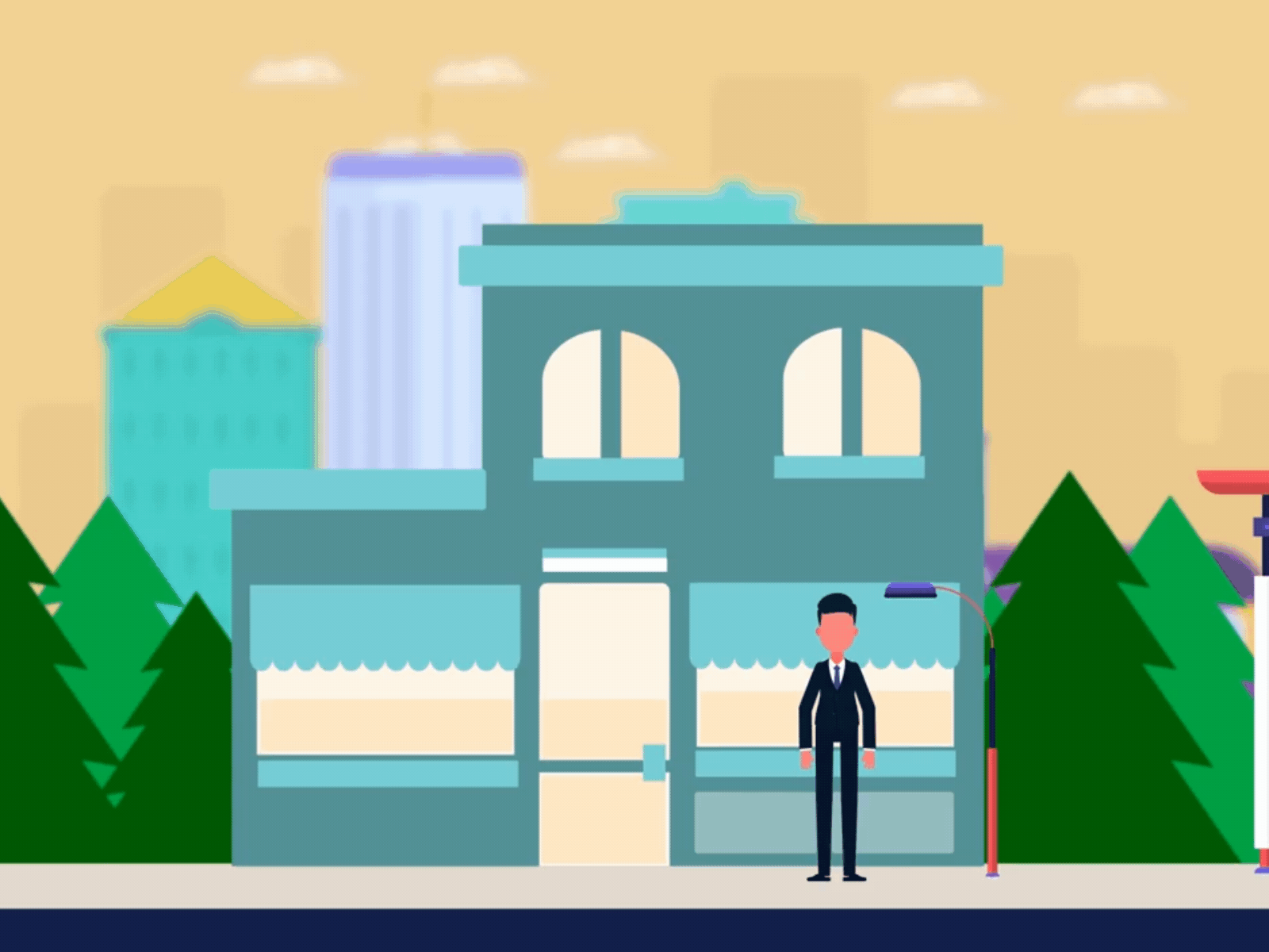 Kent Alarm promo video animated flat flat design flat ilustration illustration motion motion design motion graphics promo