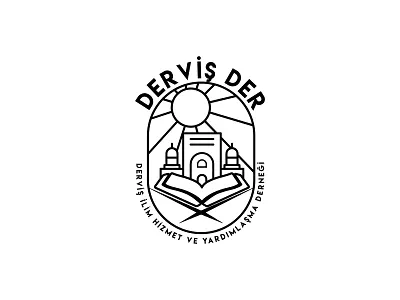 🙏 Derviş Der Logo Design⁠ badge logo branding emblem graphic design logo logo design luxury minimal minimalist modern muslim logo praying religion