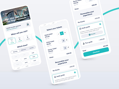 Museum tickets booking concept add on app covid19 date picker datepicker inputs interface minimal museum neomorphism new tickets timeslot tourism travel ui ux