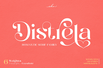 Distrela - Free Romantic Serif Font design display font free free font freebie illustration logo type typeface vintage