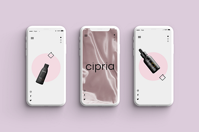 CIPRIA app app brand identity design flat typography ui ux web website