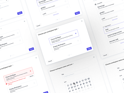 Modal Design ~ Create A New Workspace ~ UI/UX ~ 🖥 app b2b branding clean createnew fresh lightbox modal modal design modern onboading saas ui uidesign uiux userexperience userflow ux web workflow