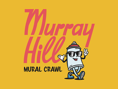 Murray Hill Mural Crawl - Type aiga aiga jax custom type handlettering illustration mascot murray hill vector