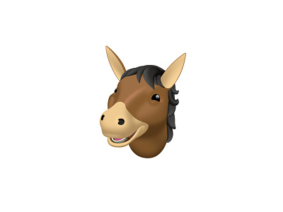Hermoji 3d animal apple character design emoji illustration illustrator memoji mule smile sticker vector