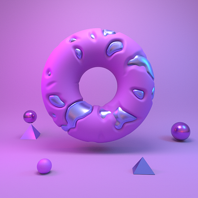 Charcoal and Pink Donut 3d 3d art 3d design 3d donut 3d illustration 3d modeling 3d render arnold arnold render charcoal cinema 4d donut graphicdesign illustraion pink donut render