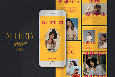 Alleria Instagram Templates fashion instagram fashion sale insta insta banner insta post insta promo insta sale insta template instagram instagram post instagram sale instagram template instragram banner promo promotion red social media