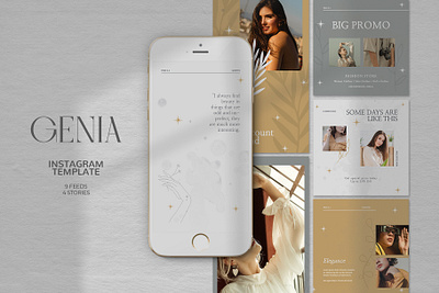 Genia Instagram Templates fashion banner fashion flyer fashion post fashion sale flyer greeting insta insta design insta post instagram instagram design instagram page instagram post instagram sale instagram store instagram template page storie photography post sale discount