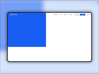 New Moment's Landing page animation invoicing landing page moment project management tilda time tracking web website