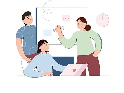 Office illustration illustration art illustrator job illustration minimal office design office illustration office space vector