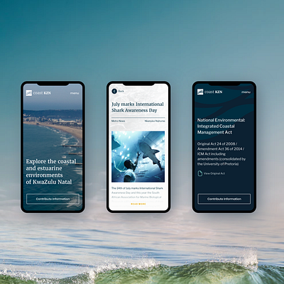 Coast KZN Snapshot design identity layout mobile design typography webdesign website