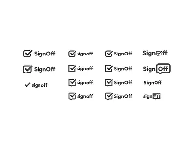 SignOff ideas concepts logo simple sketch