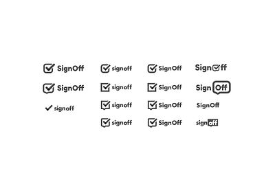 SignOff ideas concepts logo simple sketch