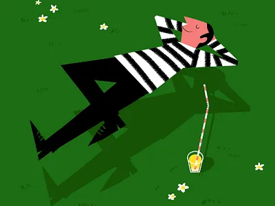 Feeling light 1950s advertising digital illustration health illustration relaxation retro wellbeing