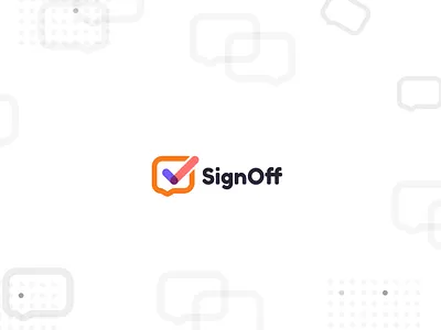 SignOff Concept branding design icon illustration logo orange progress simple typography ui
