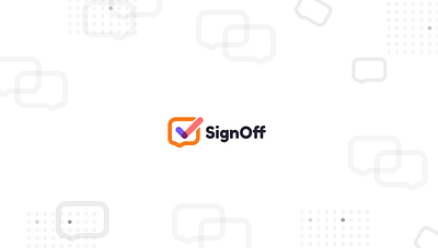 SignOff Concept branding design icon illustration logo orange progress simple typography ui