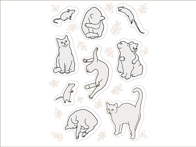 Cats stikers cat cats illustrations stickers