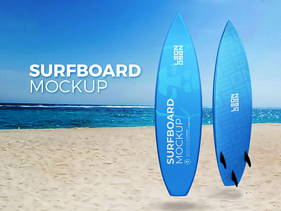 Free Surfboard Mockup PSD free mockup freebie freebies mockup mockup design mockup psd mockup template photoshop psd mockup psd template