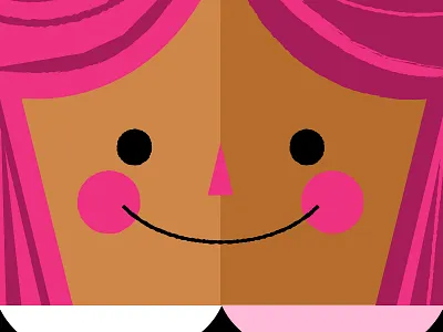 Girl character digital illustration girl illustration play