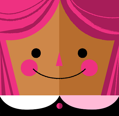 Girl character digital illustration girl illustration play