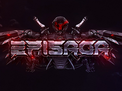 Sci-Fi Game Logo - Episaga 👾🗡️ animated fantasy logo cyber design fantasy futuristic game gaming logo mech mmorgp sci fi space
