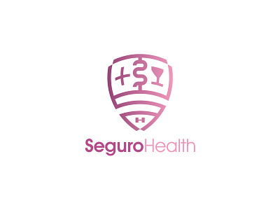 SEGURO HEALTH clinic emblem health identity logomark medical shield