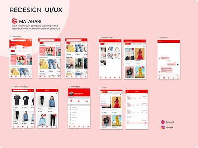 REDESIGN UI/UX MATAHARI MALL APP design fashion app fashion design mobile app mobile design redesign ui ui design uiux ux ux design