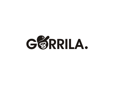 GORRILA animal black gorilla letter logo design logotype mammal simple