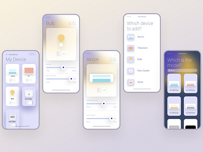 Smart Home UI android app design ios ios14 iphone mobile mobile app mobile design mobile ui smarthome typography ui ux