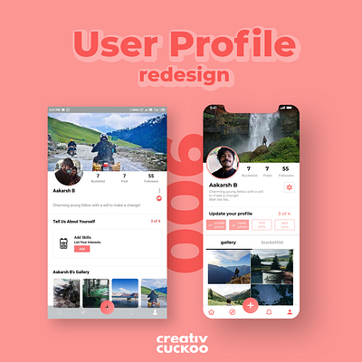 User Profile Redesign app dailyui design illustrator ui ux