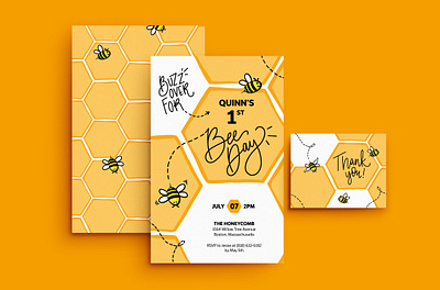 Kids Birthday Invite / BeeDay birthday graphicdesign kids