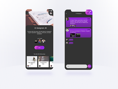 Direct Messaging app chat app dailyui dailyui 012 dark ui